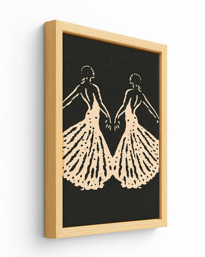 Hand in Hand - Wood Framed Canvas