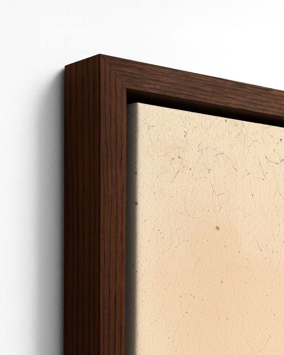 Her Colours - Dark Wood Framed Canvas Detail