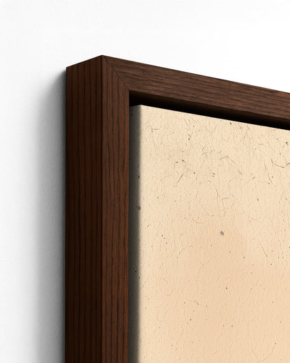 Her Colours - Dark Wood Framed Canvas Detail
