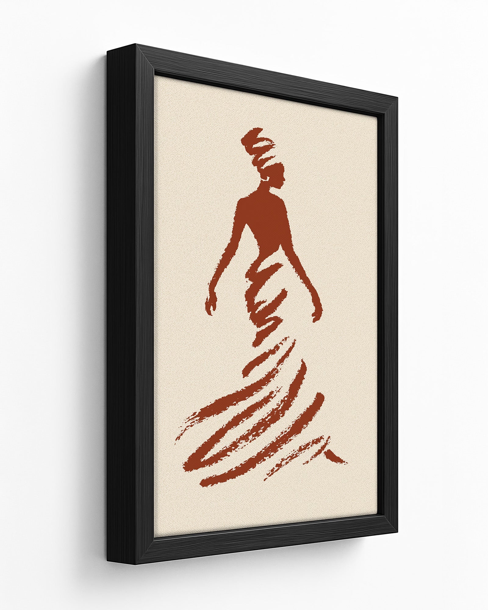 In Motion - Dark Wood Framed Canvas