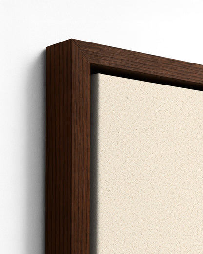 In Motion - Dark Wood Framed Canvas Detail