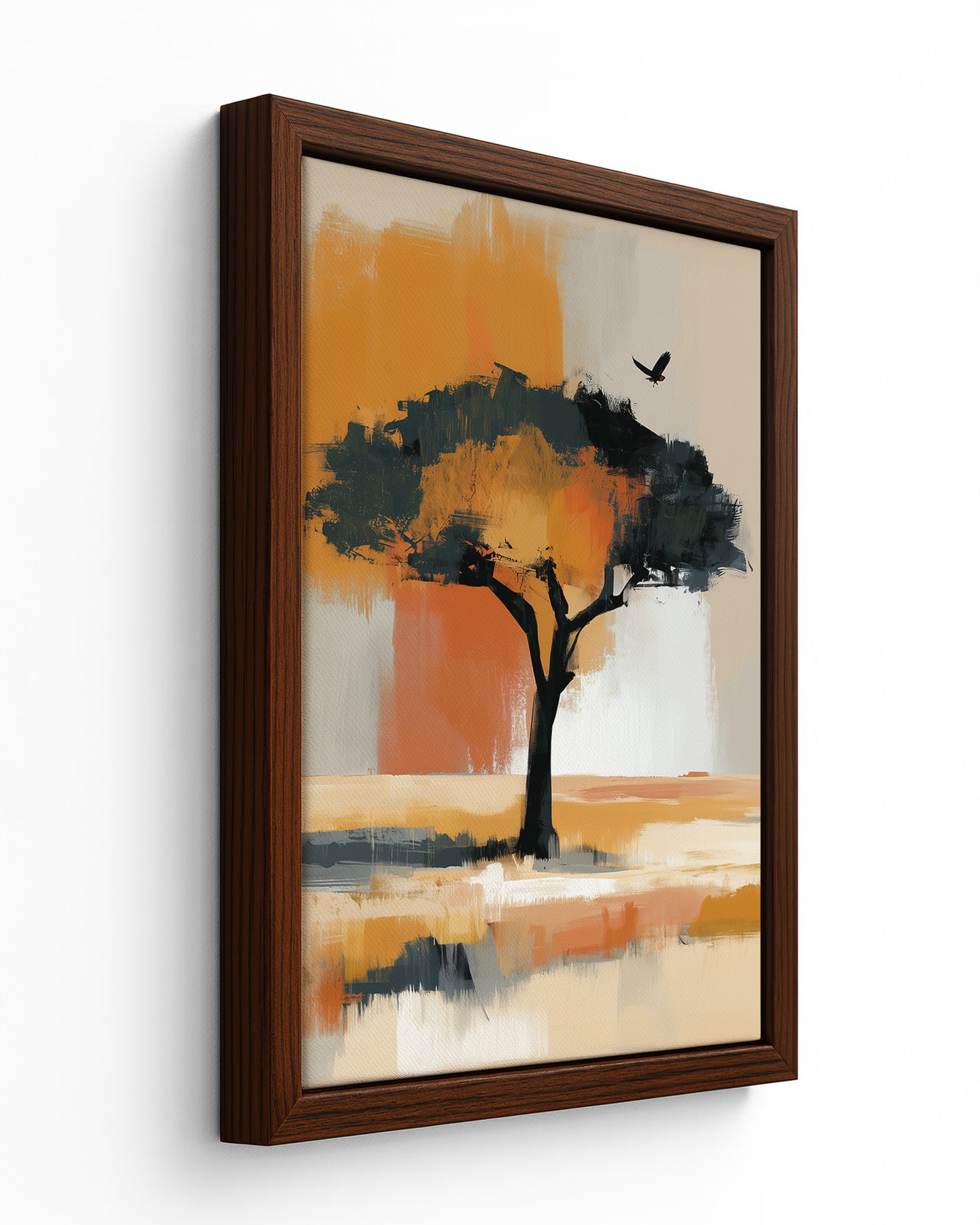 Iroko - Black Framed Canvas