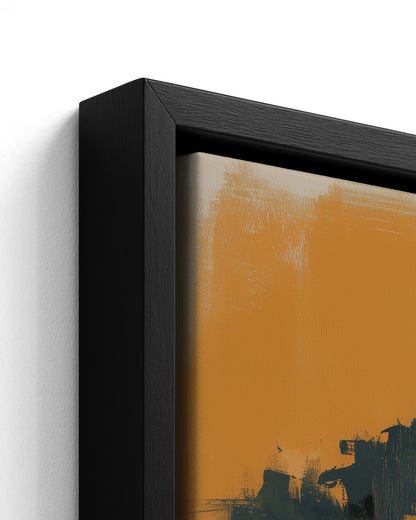 Iroko - Black Framed Canvas Detail