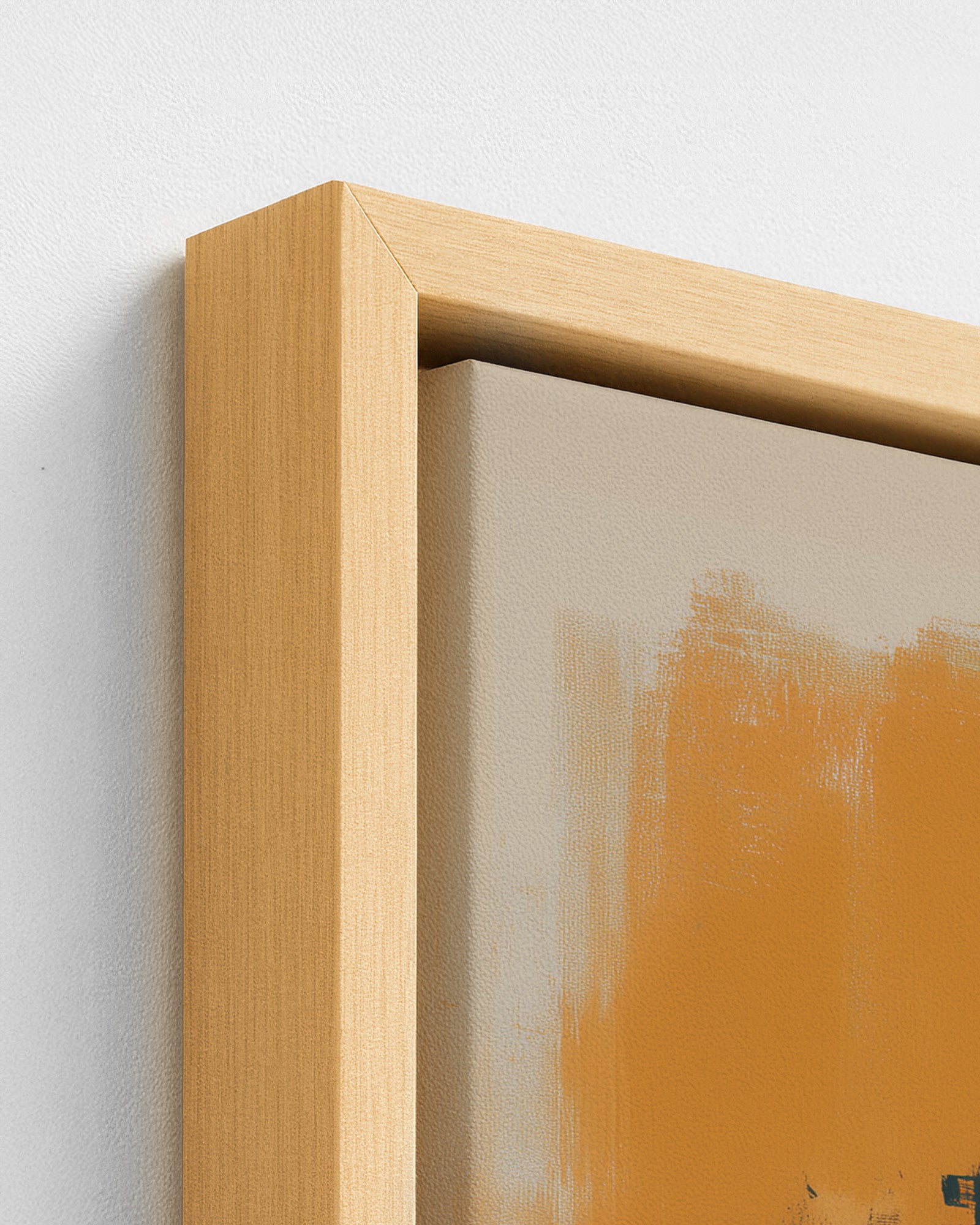Iroko - Wood Framed Canvas Detail