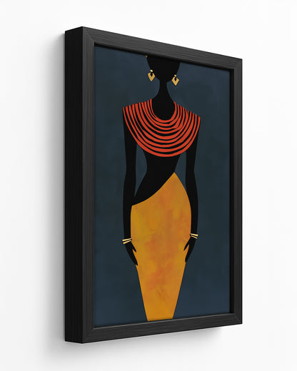 Marigold - Dark Wood Framed Canvas