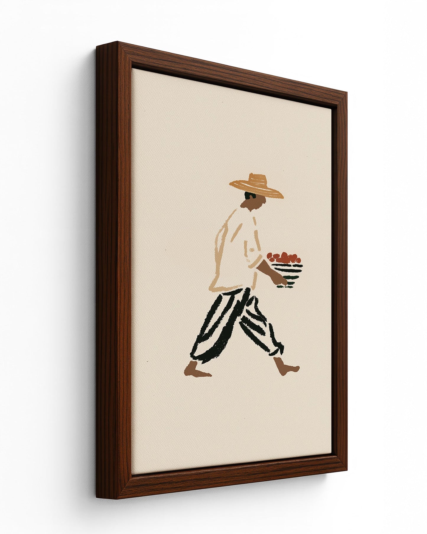Market Bound - Black Framed Canvas