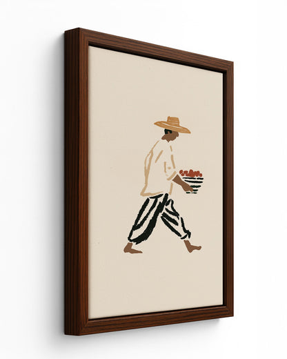 Market Bound - Black Framed Canvas