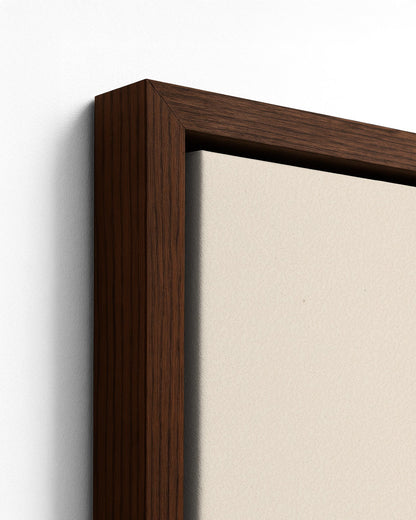 Market Bound - Dark Wood Framed Canvas Detail