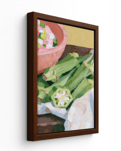 Market Table - Black Framed Canvas
