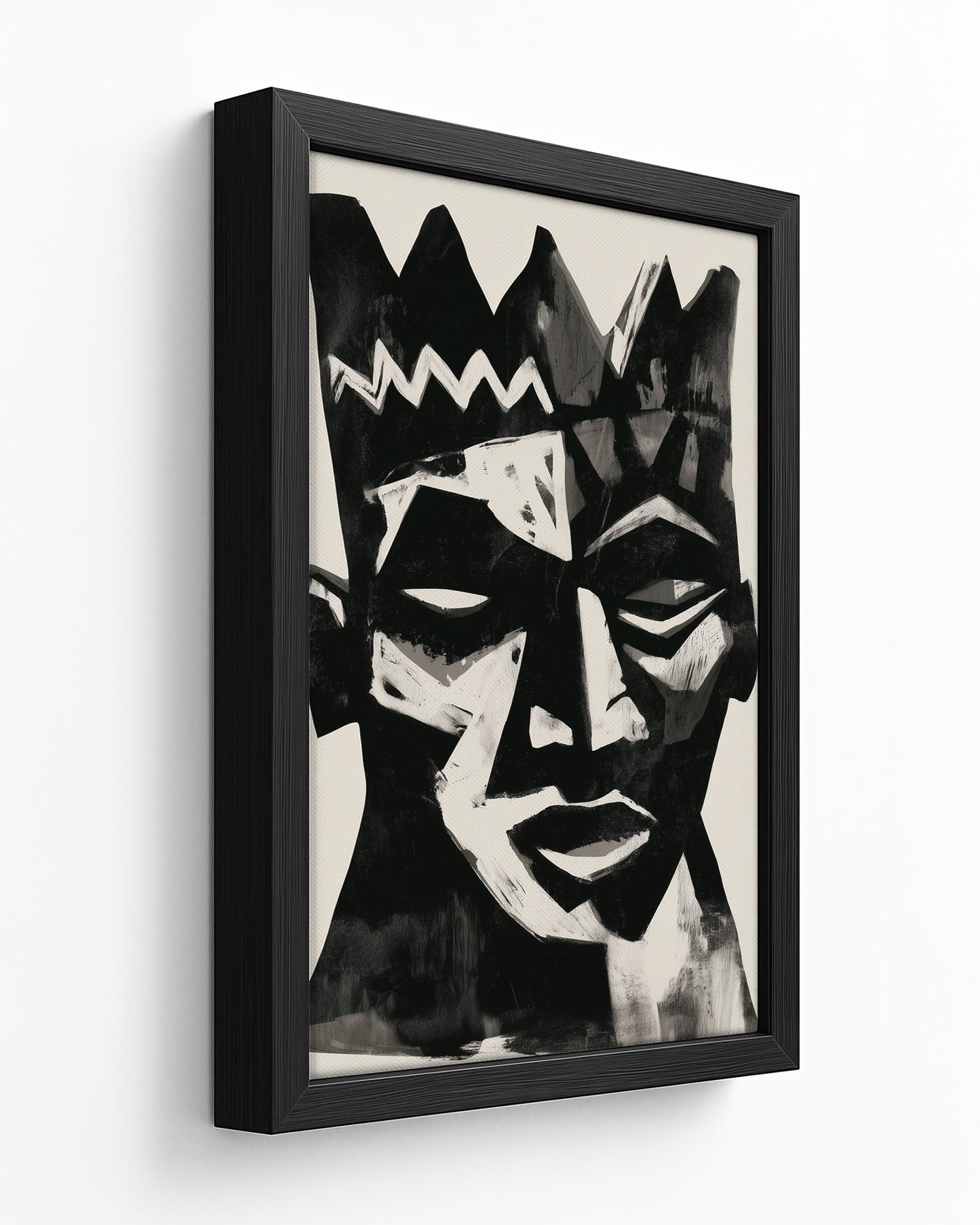 Mmanwu - Dark Wood Framed Canvas