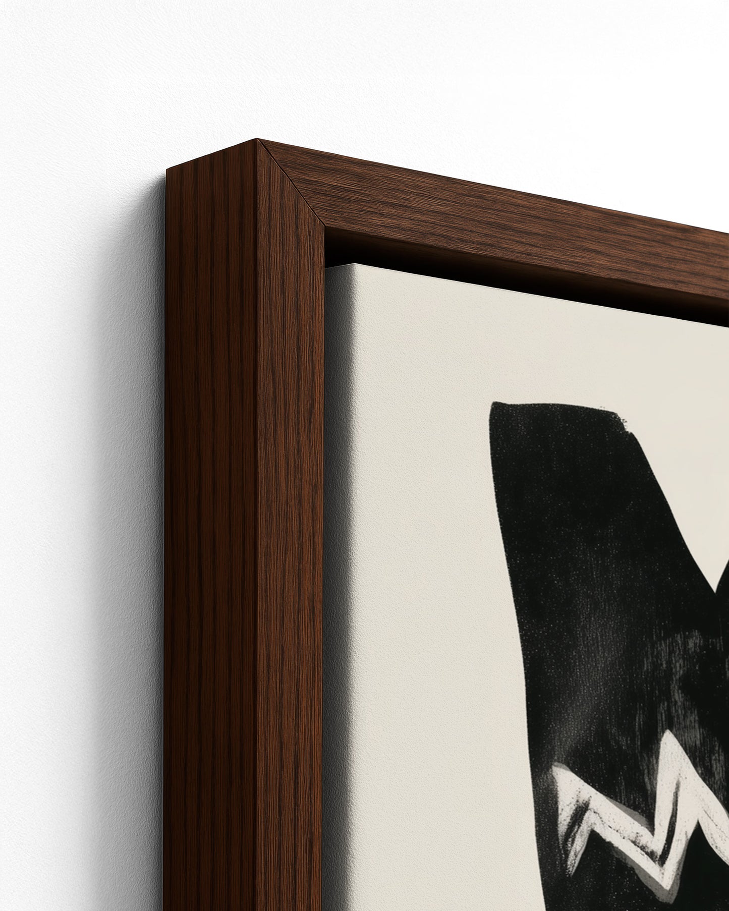 Mmanwu - Dark Wood Framed Canvas Detail