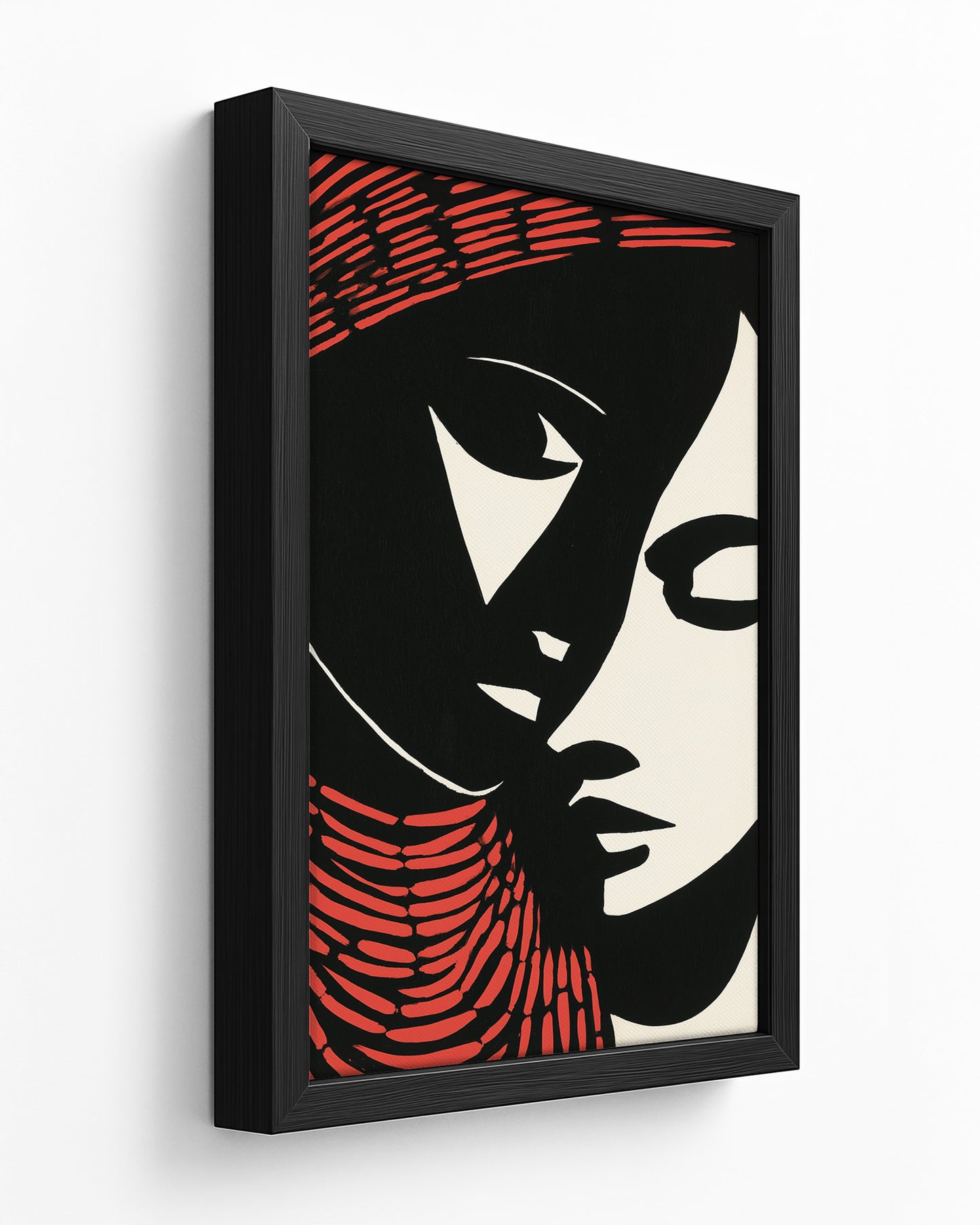 Nne - Dark Wood Framed Canvas