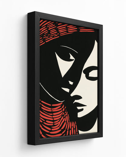 Nne - Dark Wood Framed Canvas