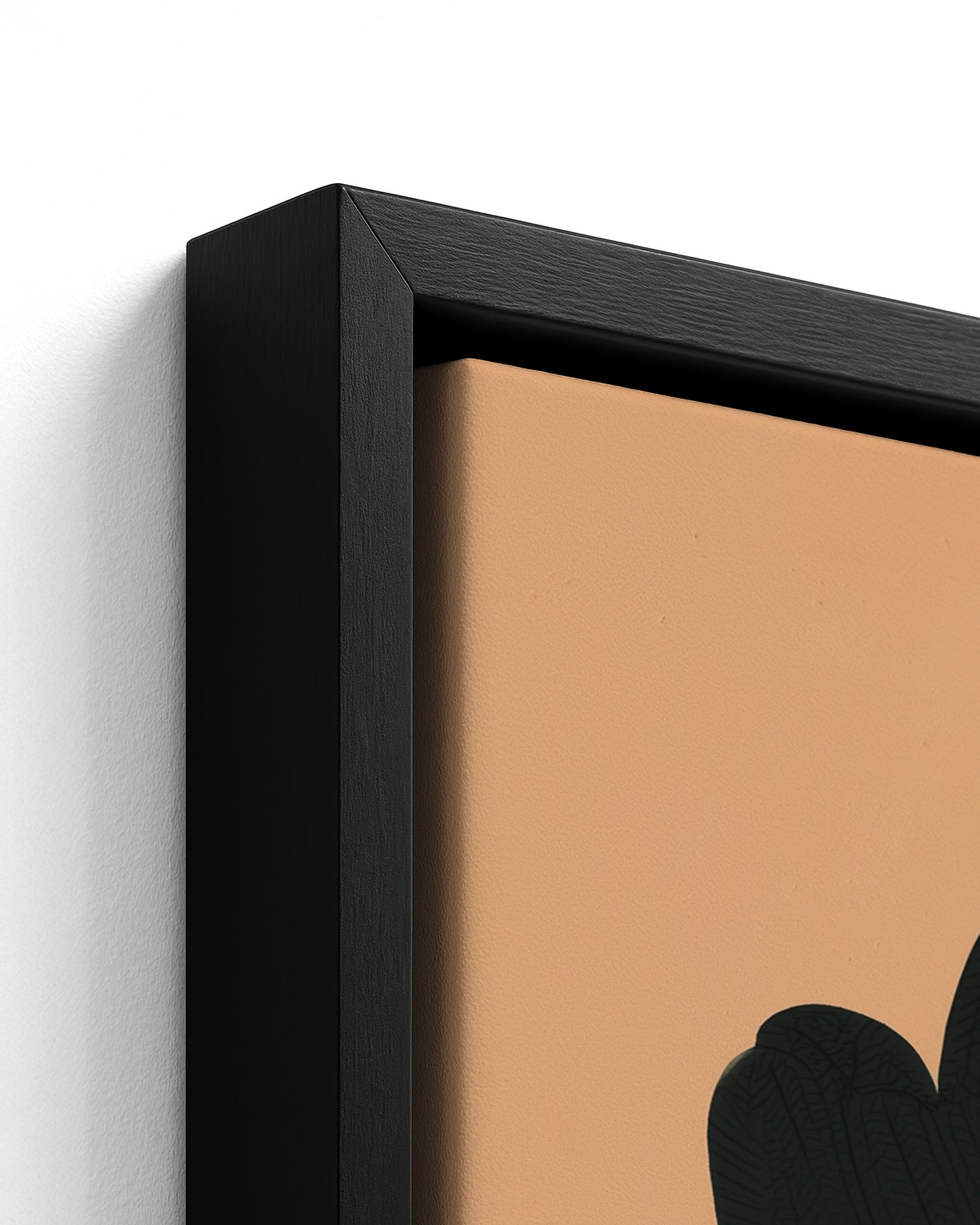 Ochre - Black Framed Canvas Detail