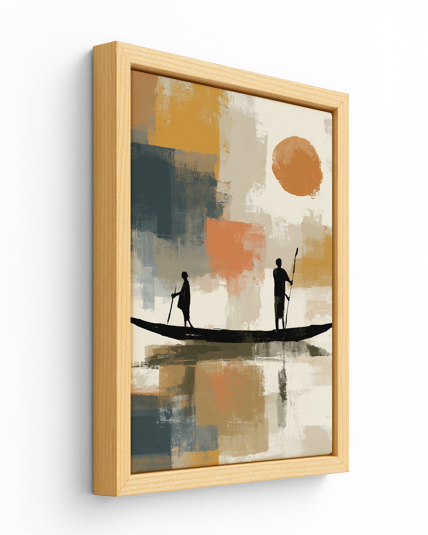 On the Niger - Wood Framed Canvas