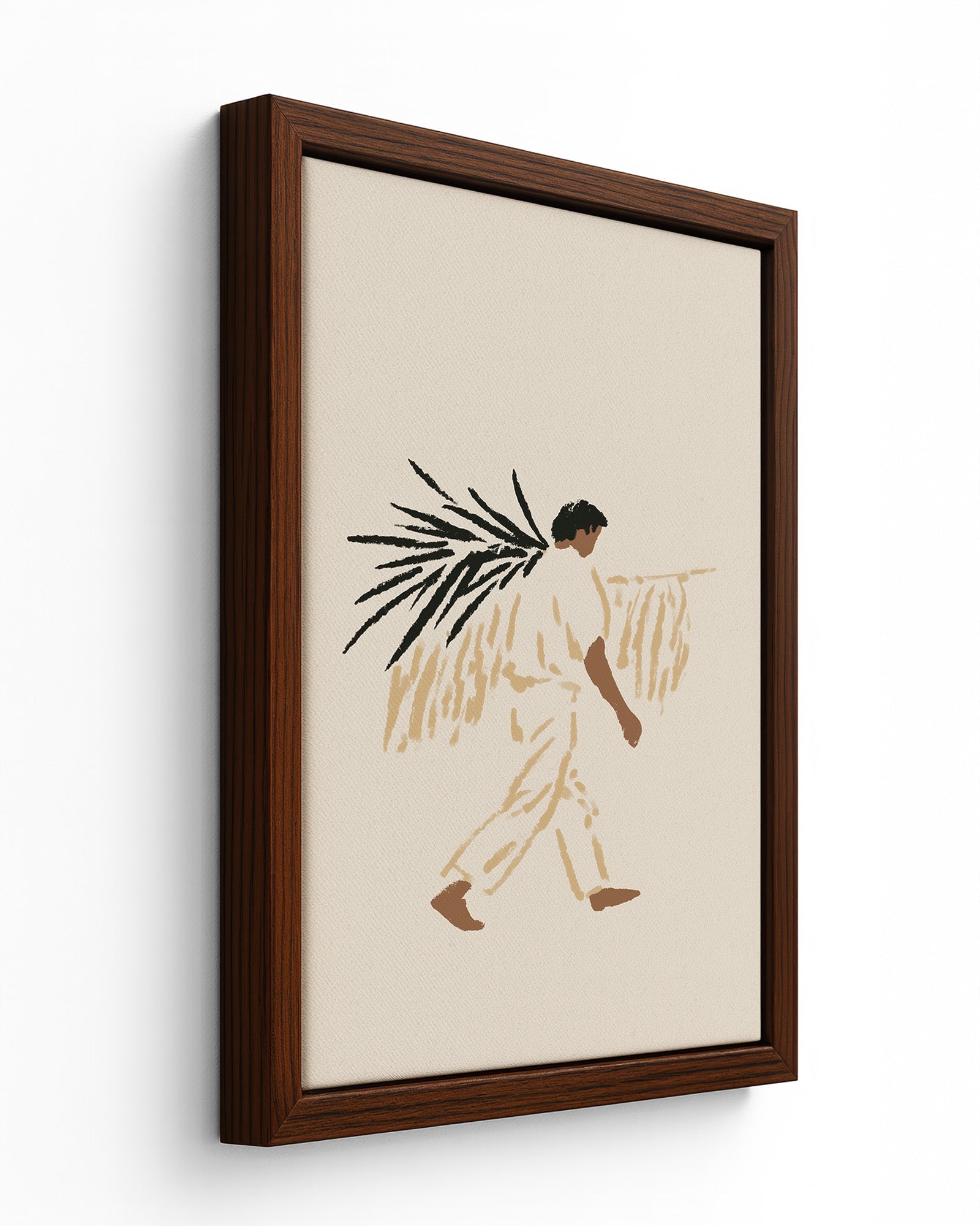 Palm Harvest - Black Framed Canvas