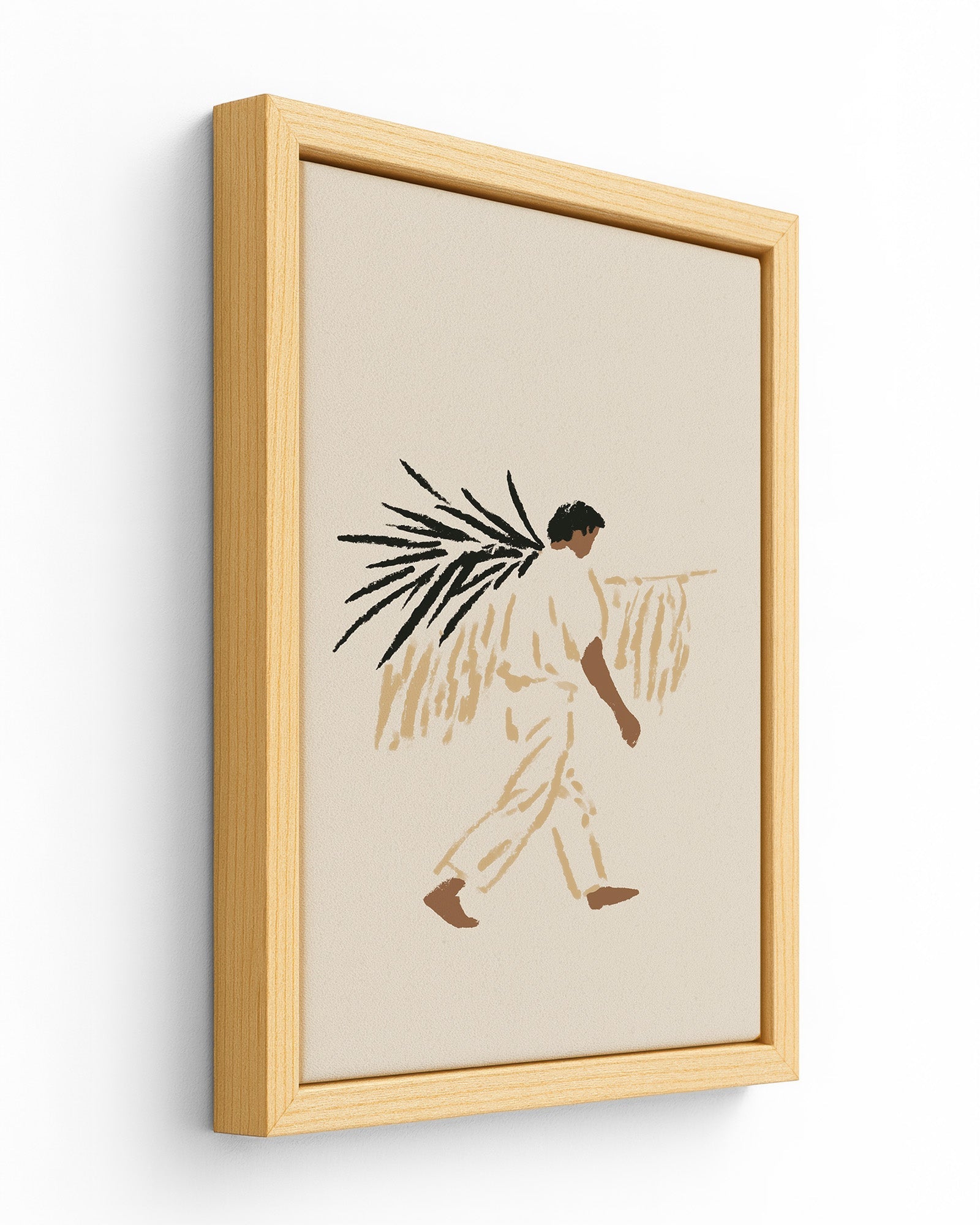 Palm Harvest - Wood Framed Canvas