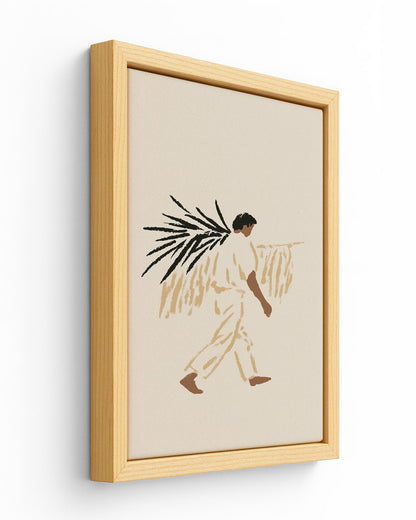 Palm Harvest - Wood Framed Canvas