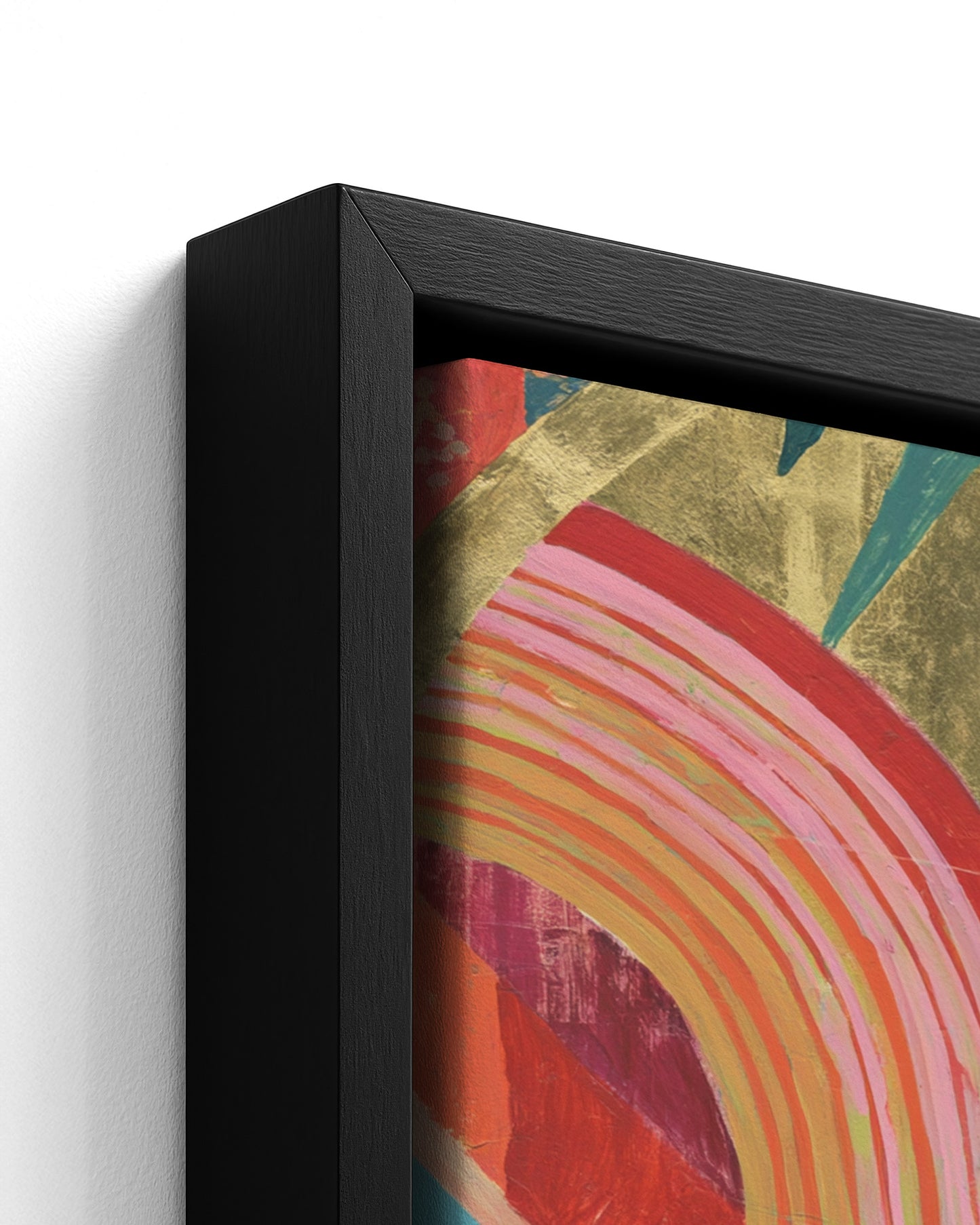 Palm Wine - Black Framed Canvas Detail