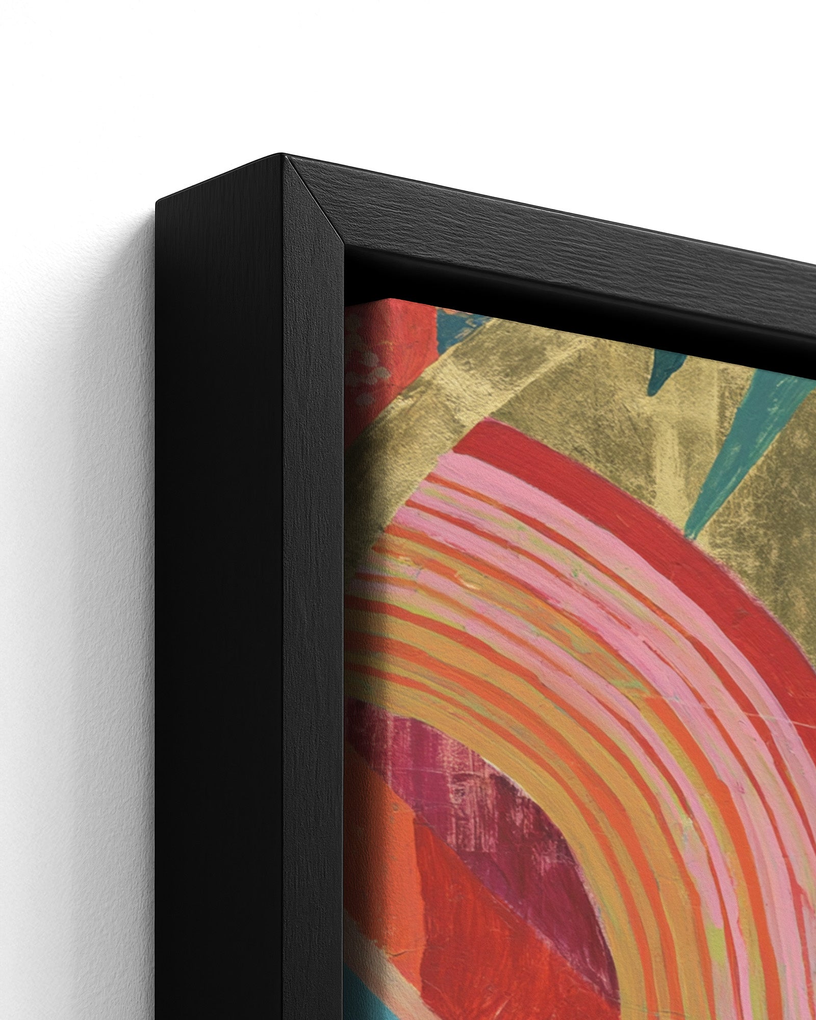 Palm Wine - Black Framed Canvas Detail