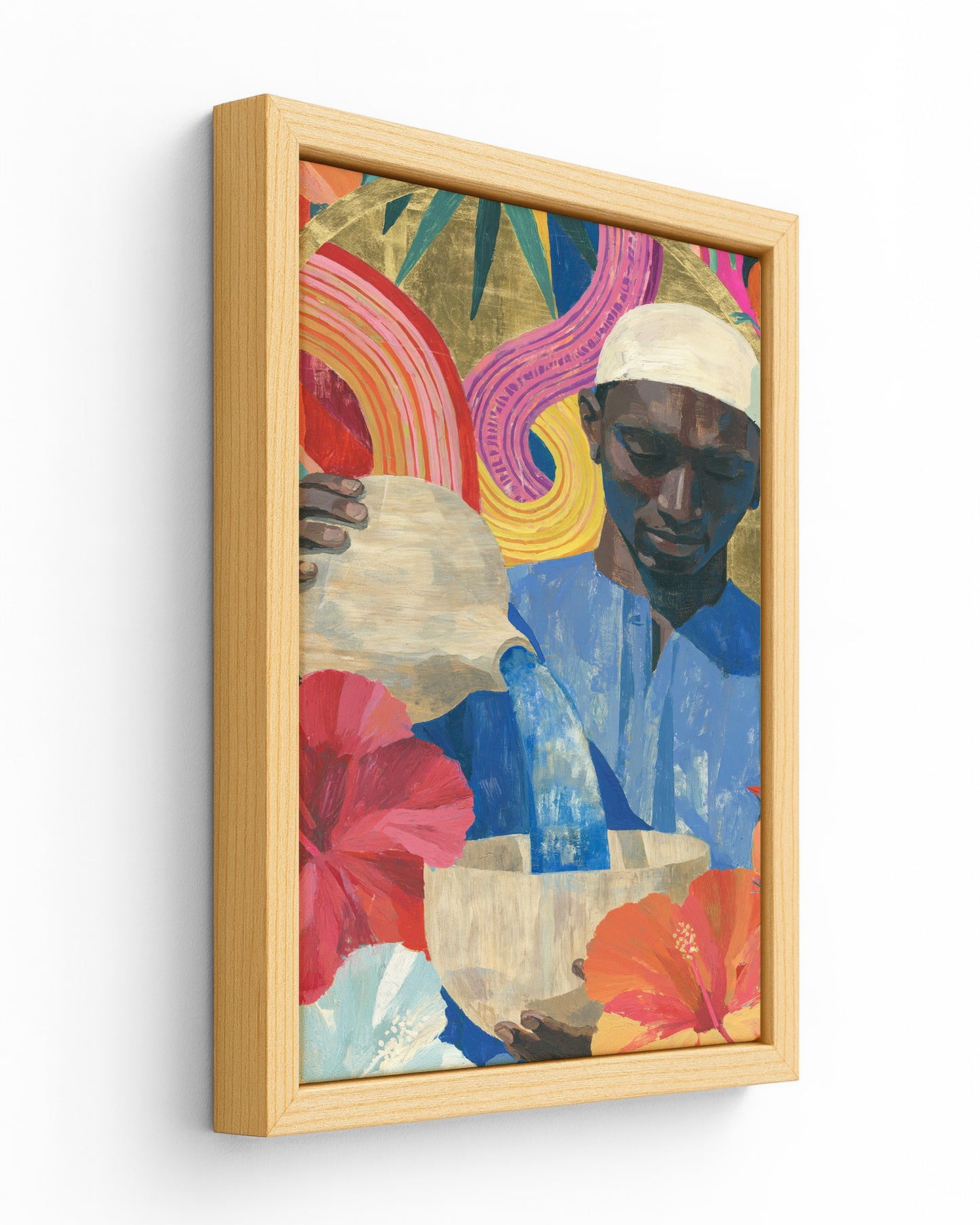 Palm Wine - Wood Framed Canvas