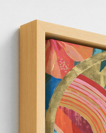 Palm Wine - Wood Framed Canvas Detail