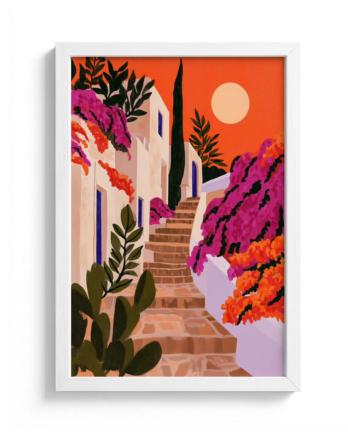 Pelourinho Steps - White Frame Main