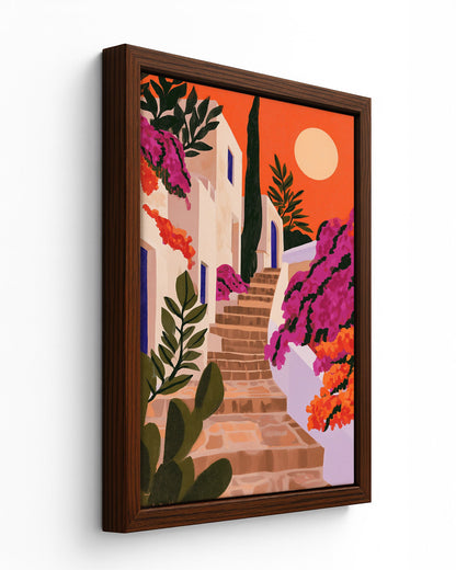 Pelourinho Steps - Black Framed Canvas