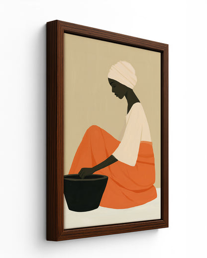 Quietude - Black Framed Canvas