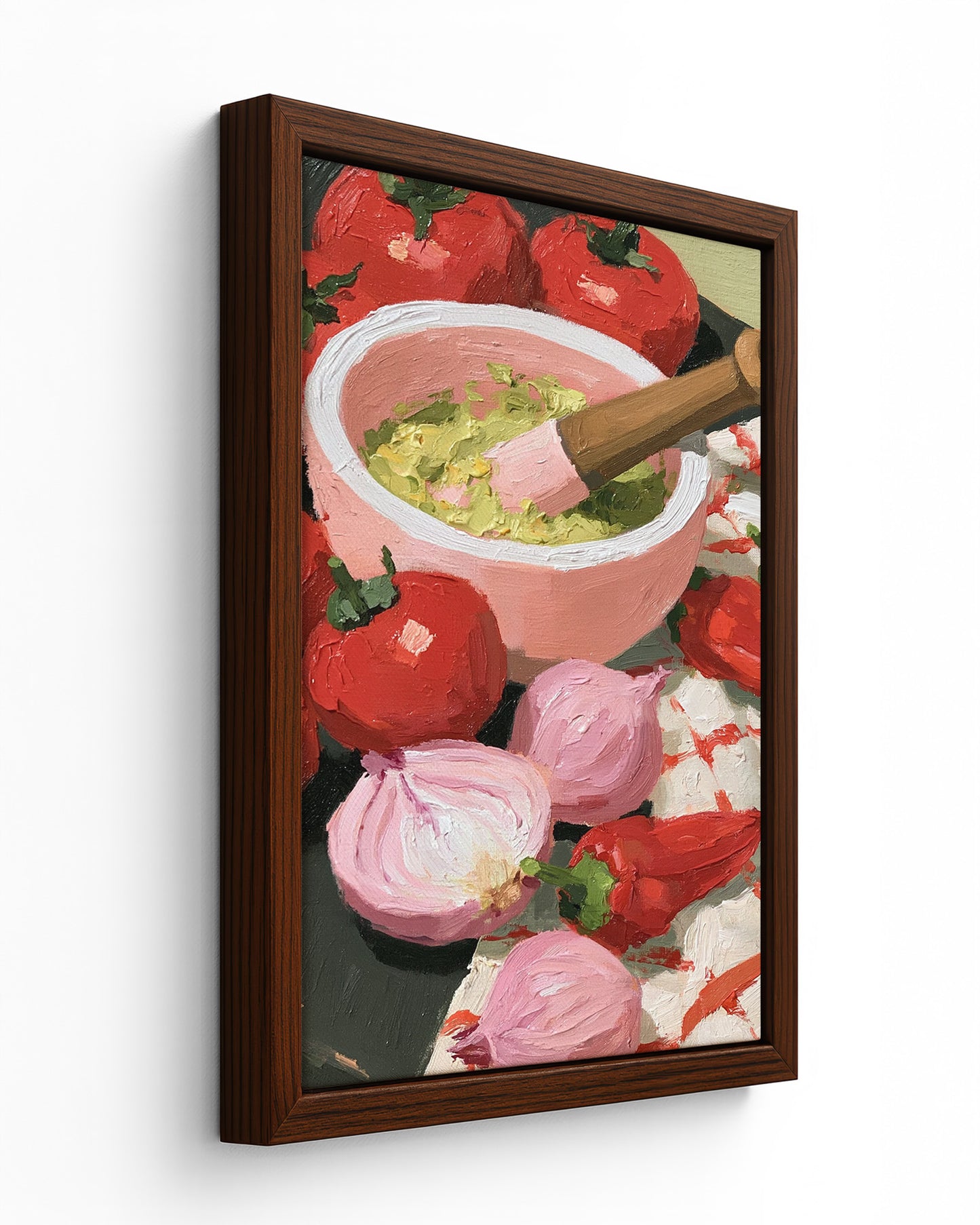Red Harvest - Black Framed Canvas