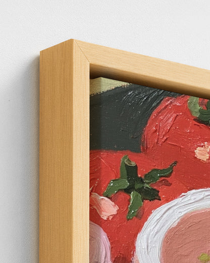 Red Harvest - Wood Framed Canvas Detail
