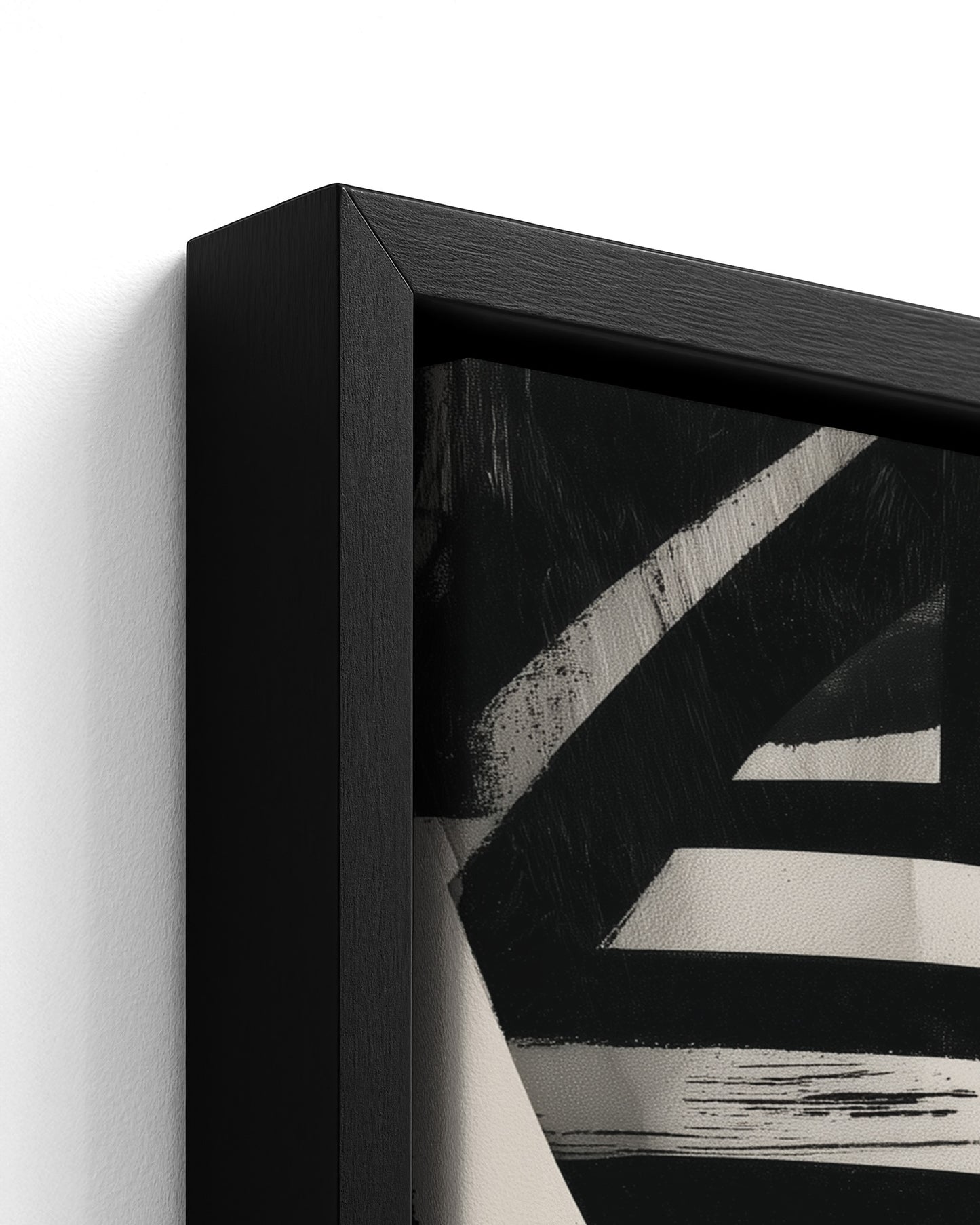 Relief - Black Framed Canvas Detail