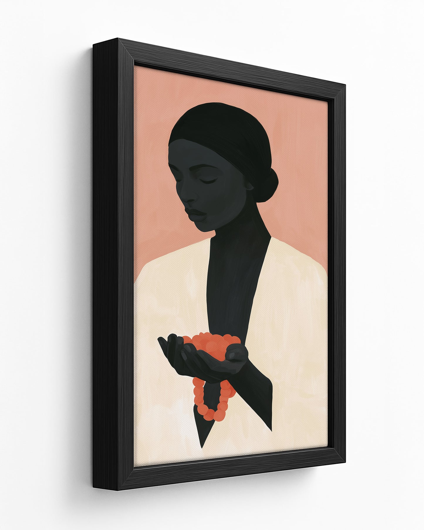 Repose - Dark Wood Framed Canvas