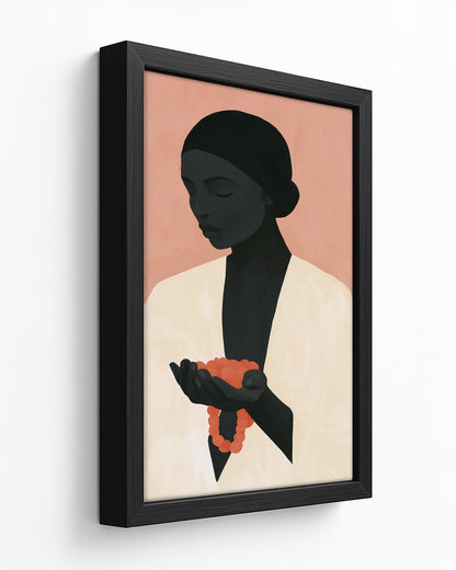Repose - Dark Wood Framed Canvas