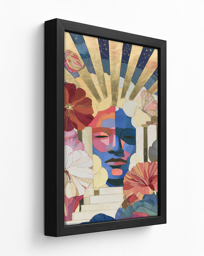 Reverie - Dark Wood Framed Canvas