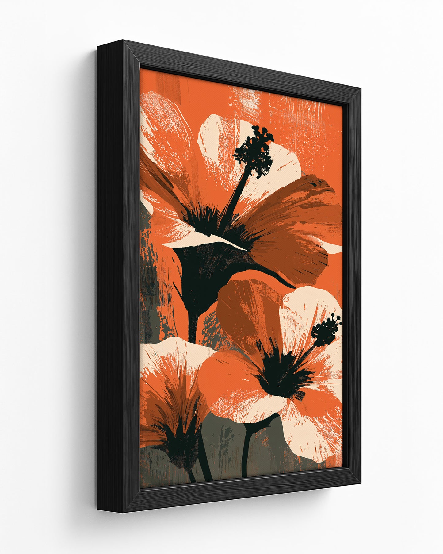 Roselle - Dark Wood Framed Canvas