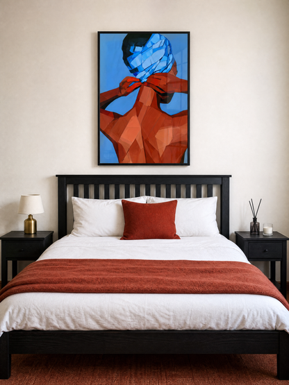 Tied in Blue - Room Mockup