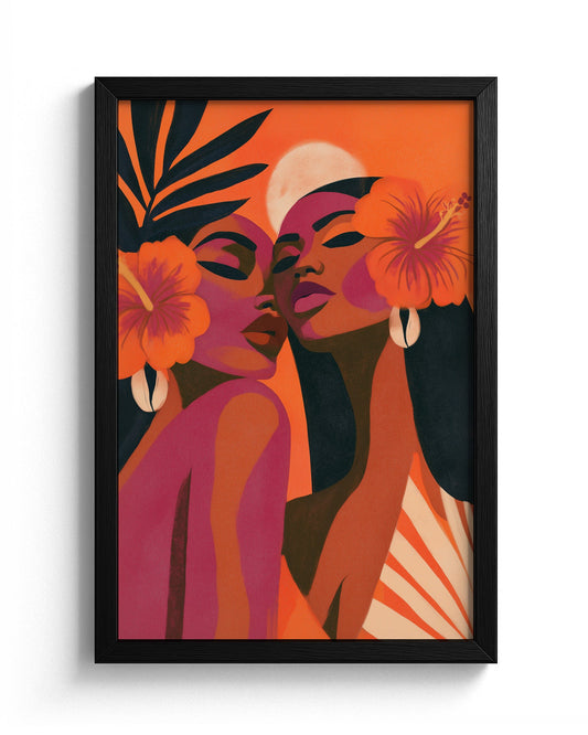 Sisters in Bloom - Black Frame Main