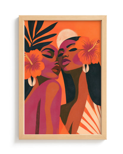 Sisters in Bloom - Wood Frame