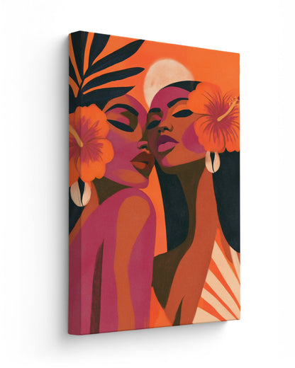 Sisters in Bloom - Thick Canvas