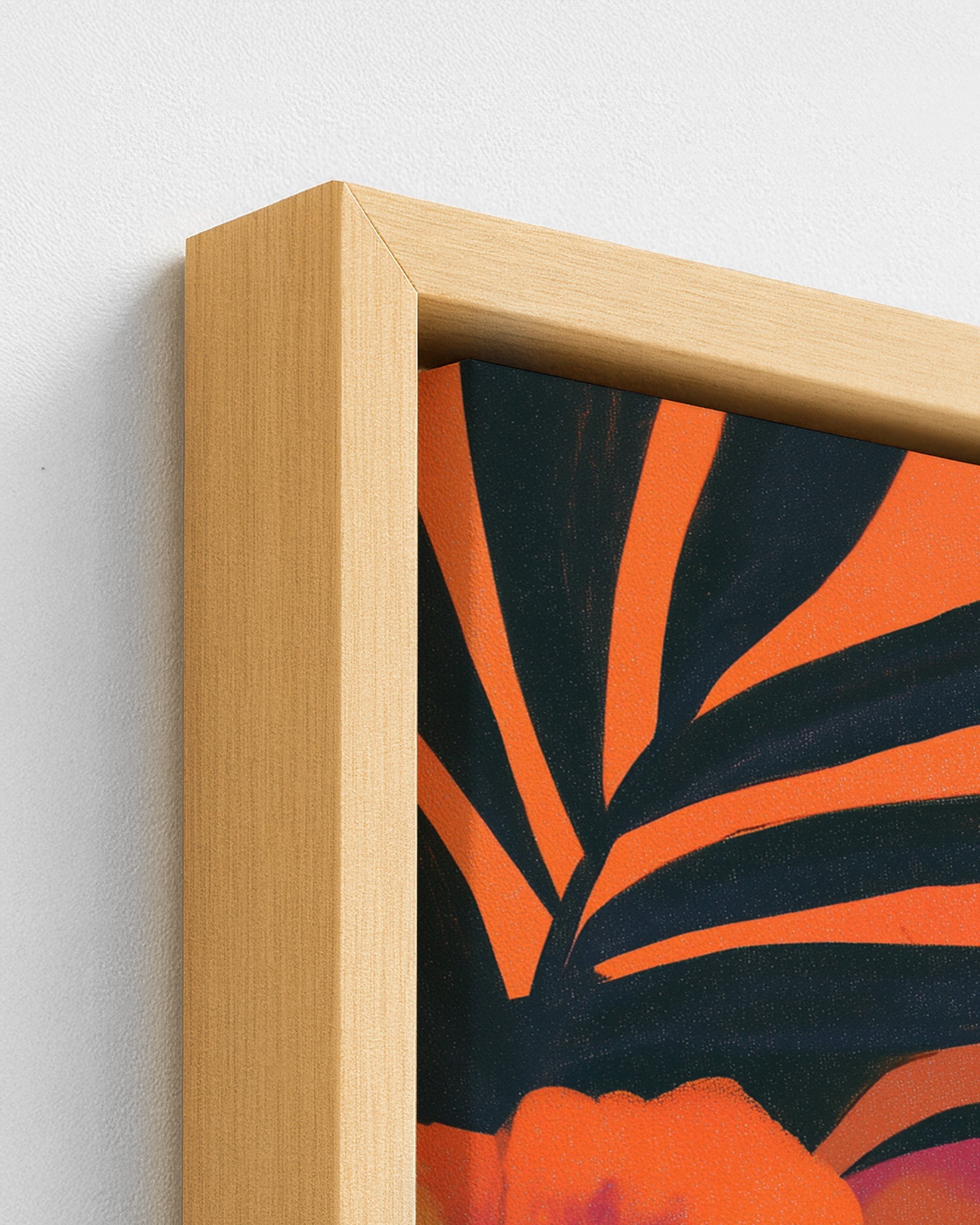 Sisters in Bloom - Wood Framed Canvas Detail
