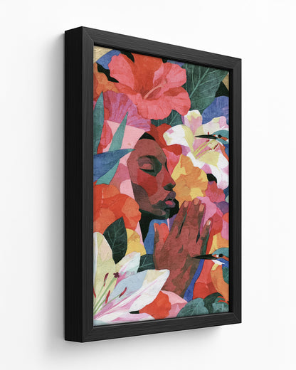 Songbird - Dark Wood Framed Canvas
