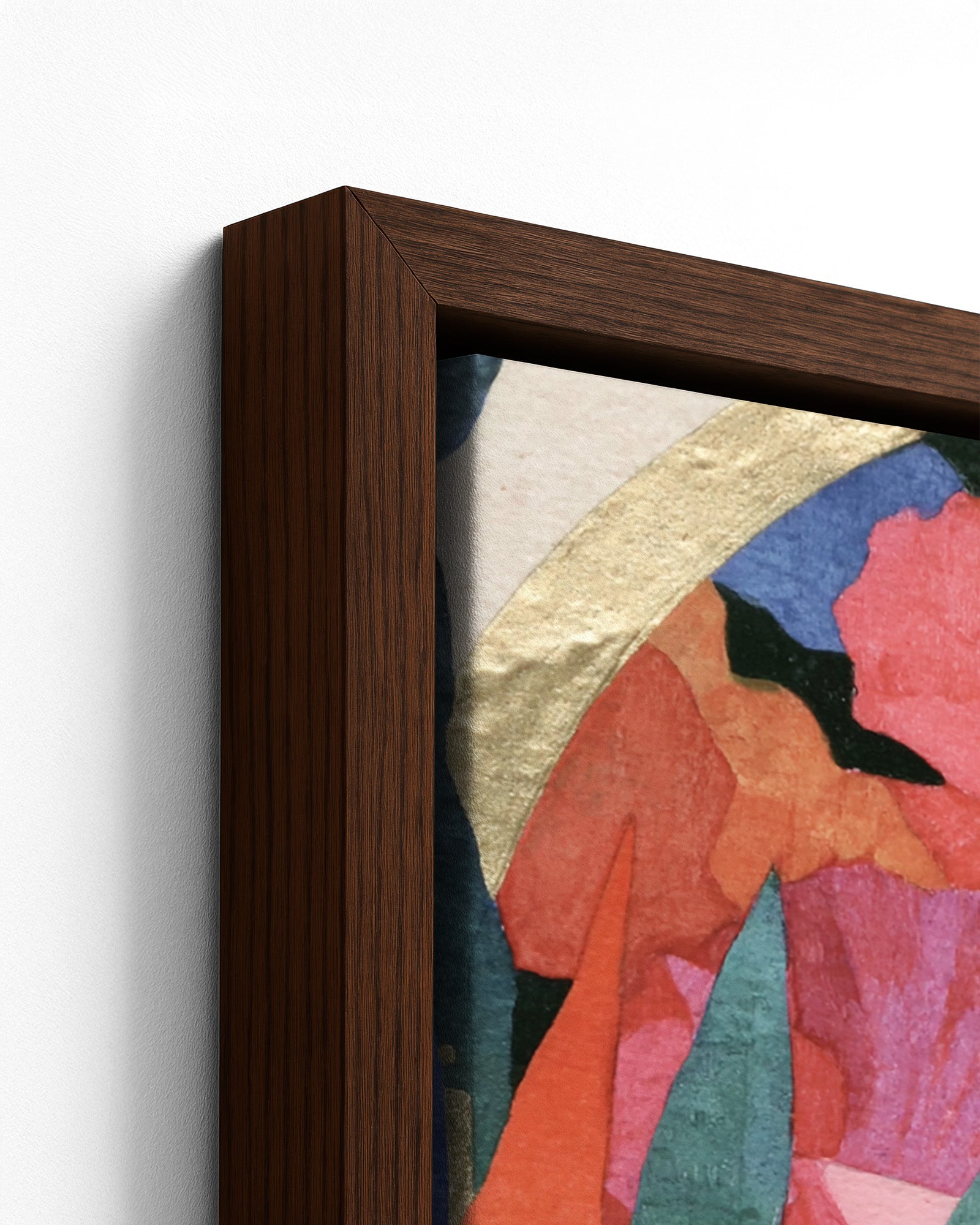 Songbird - Dark Wood Framed Canvas Detail