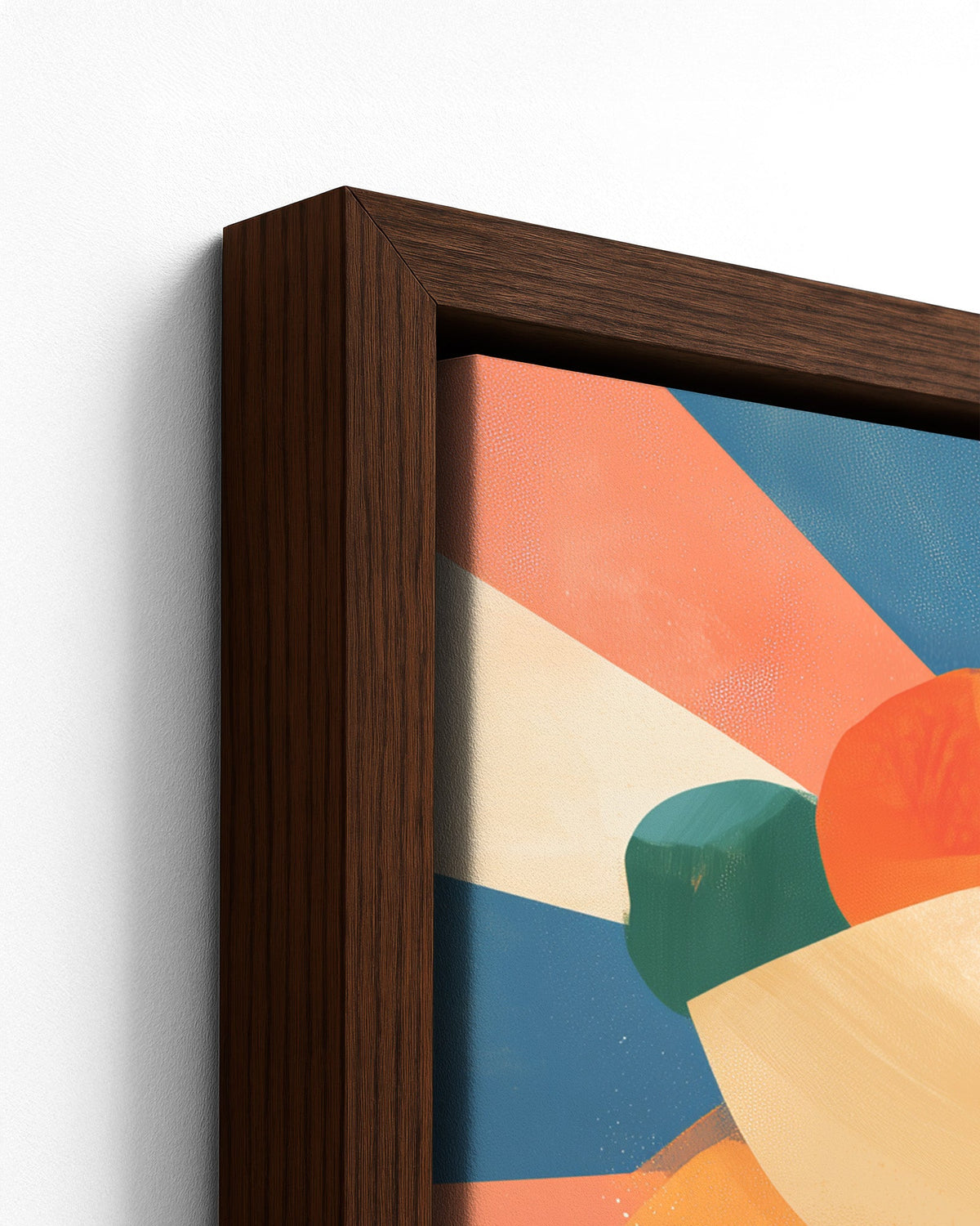 The Baiana - Dark Wood Framed Canvas Detail
