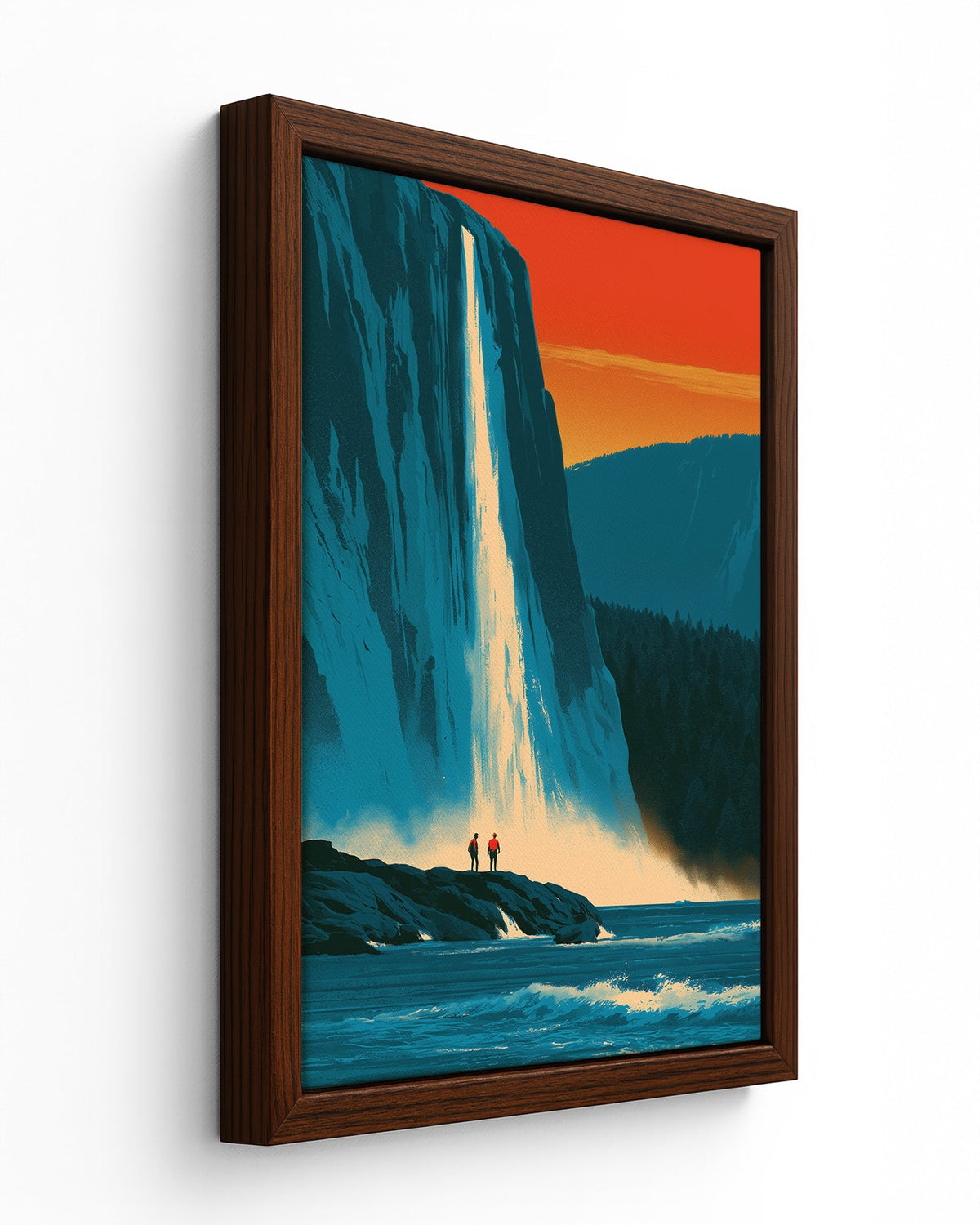 The Cascade - Black Framed Canvas