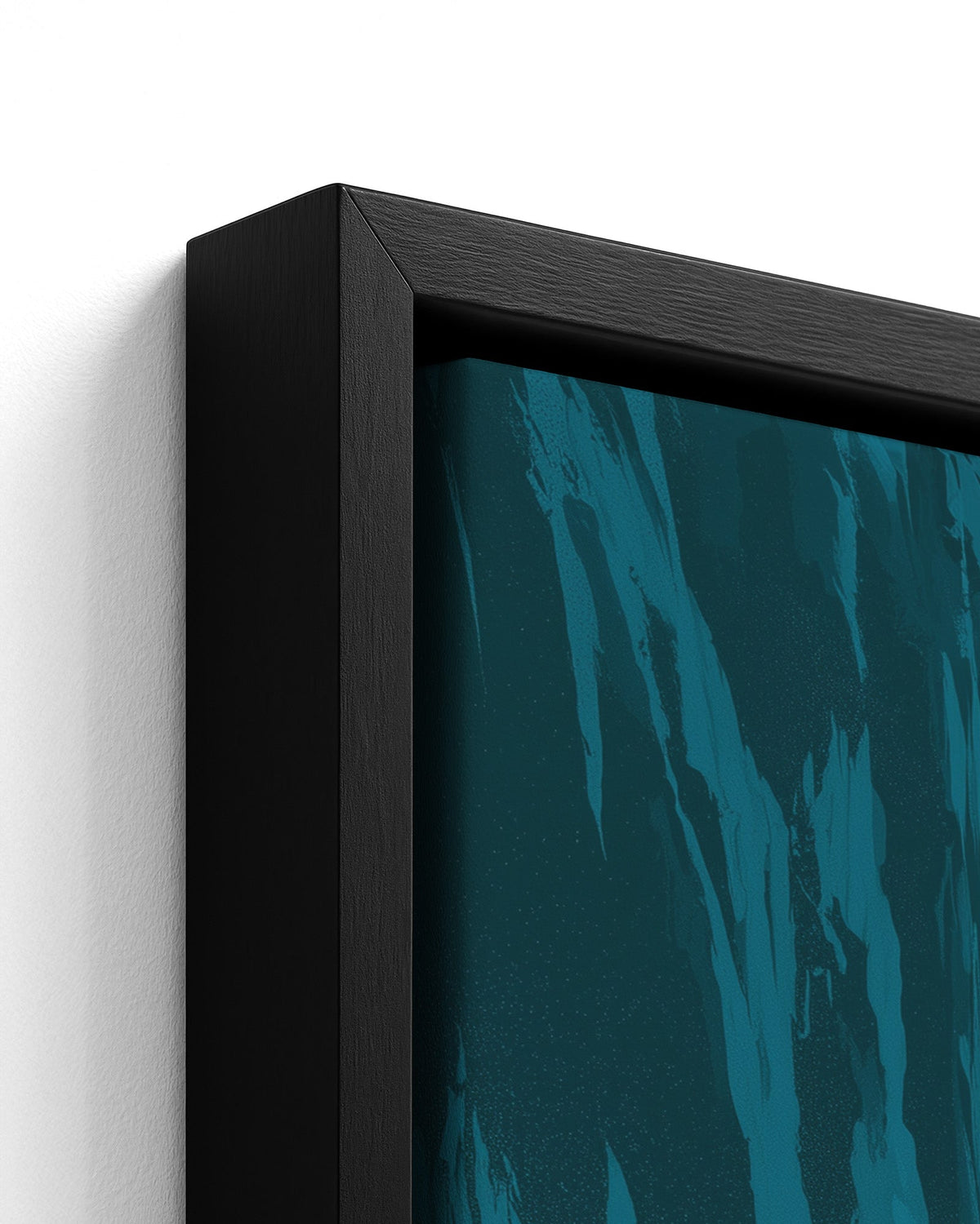 The Cascade - Black Framed Canvas Detail