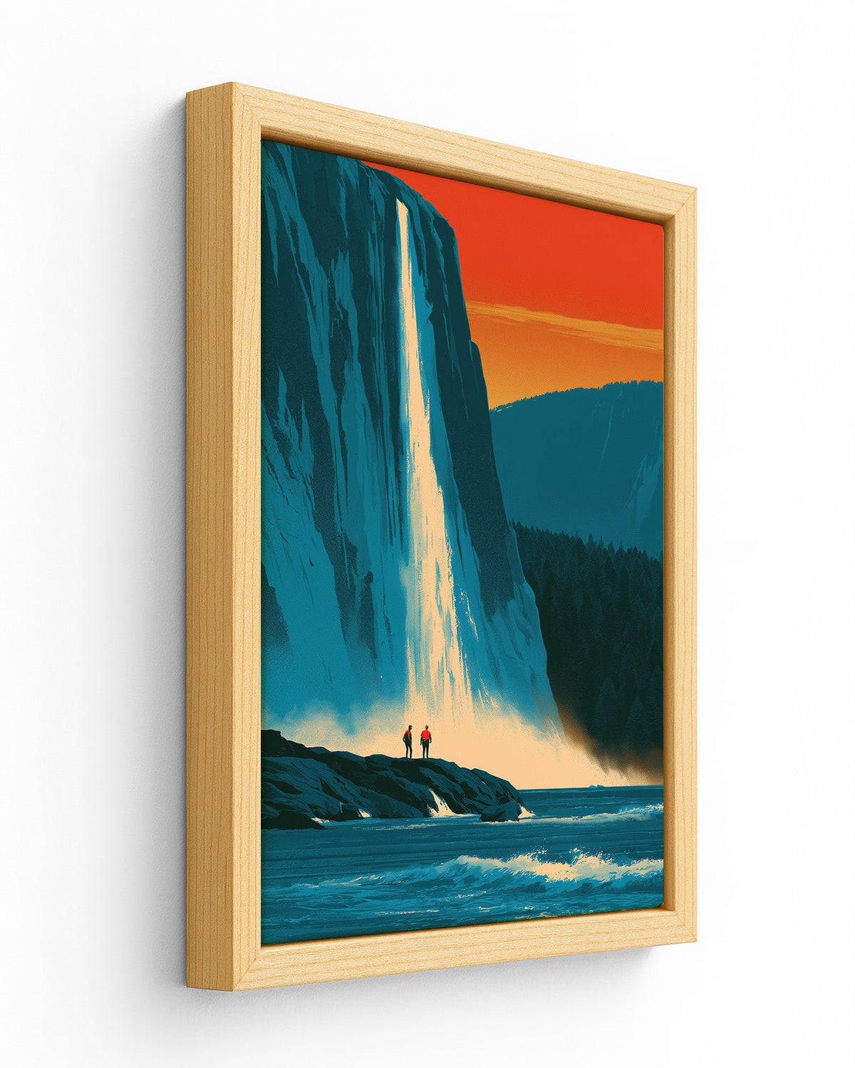 The Cascade - Wood Framed Canvas