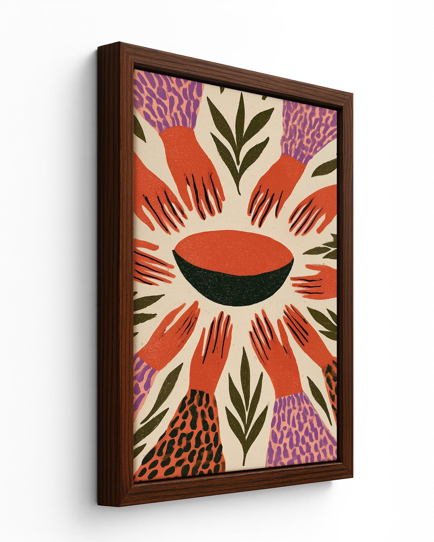 The Circle - Black Framed Canvas