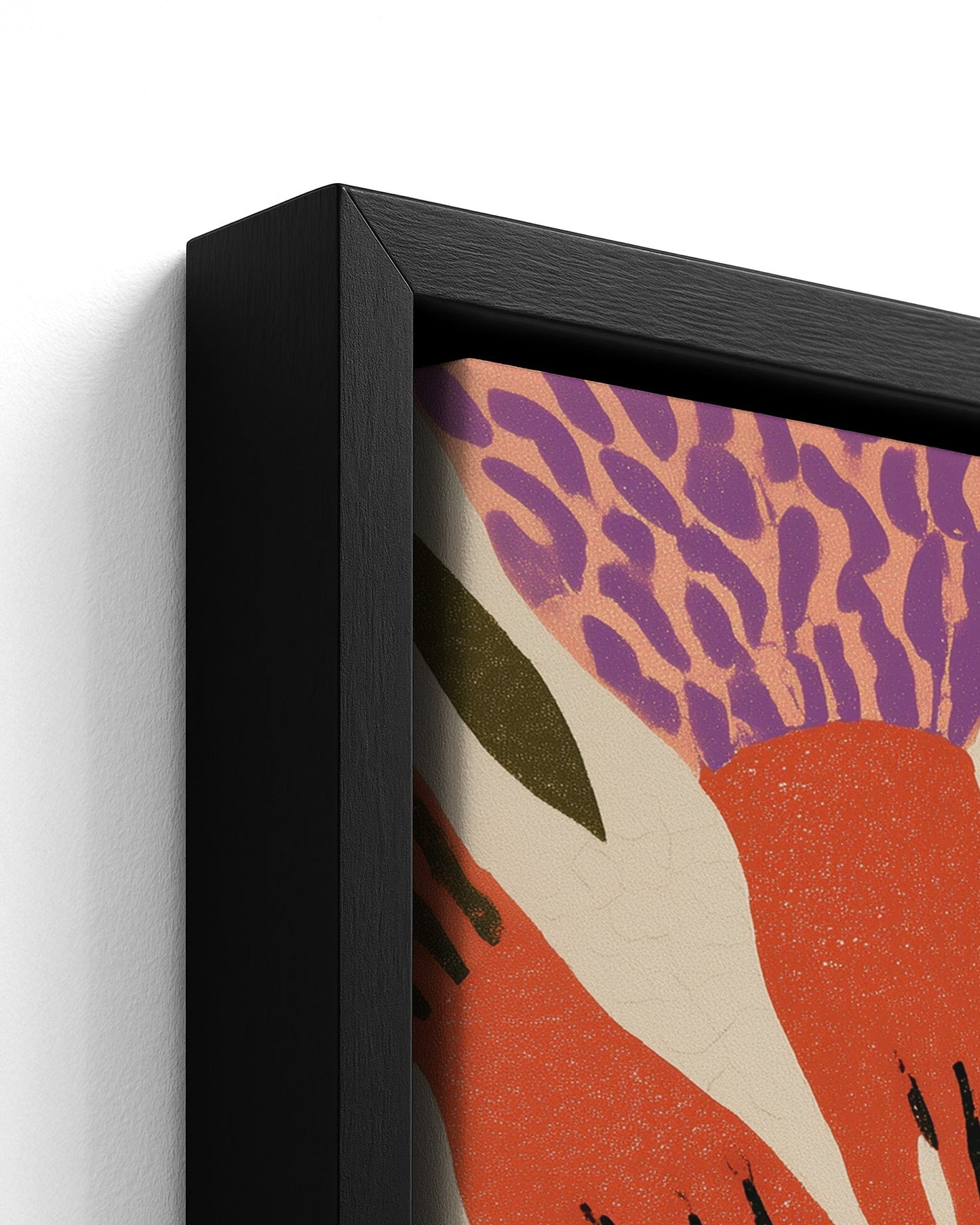 The Circle - Black Framed Canvas Detail