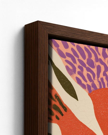 The Circle - Dark Wood Framed Canvas Detail